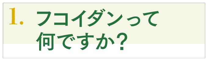 フコイダンって何？